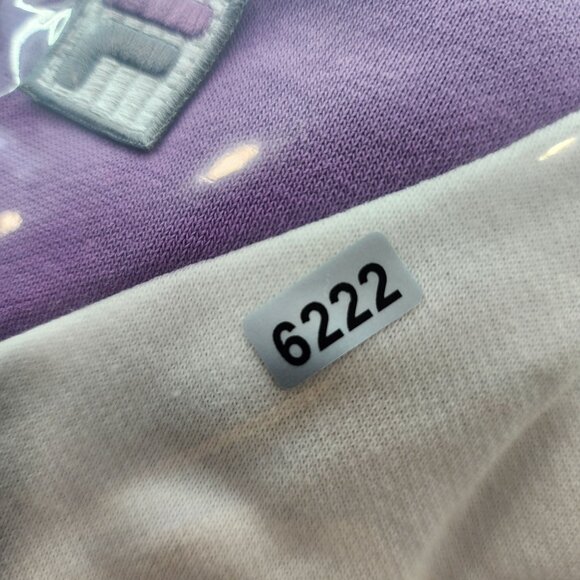 Womens Fila Retro Colorblock 1/4 Zip Pullover Sweatshirt Purple/White/Gray S - Picture 12 of 12